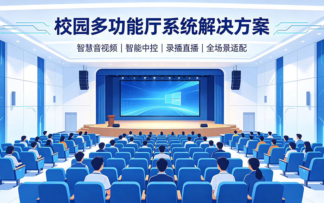 一站式校园多功能厅系统解决方案，适配全场景校园活动