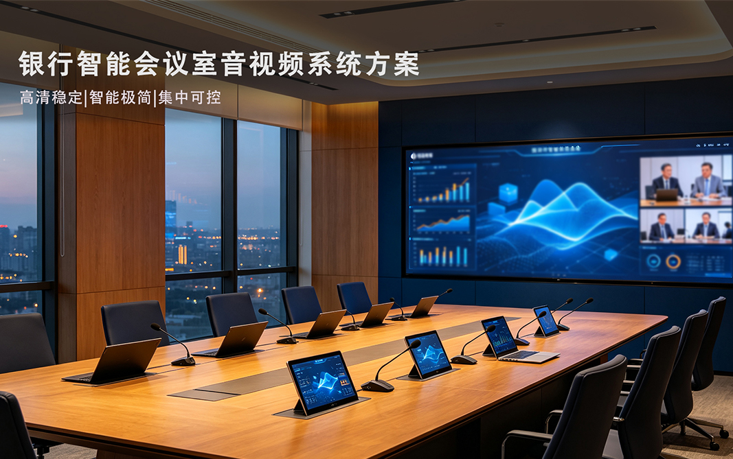 适配银行多场景办公，智能音视频系统打造合规高效会议空间